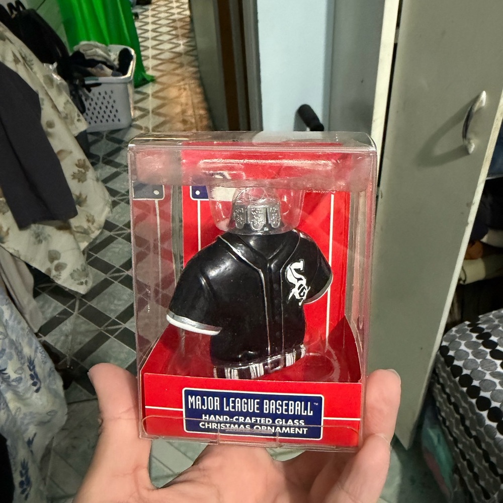 White Sox Major League Baseball Glass Ornament